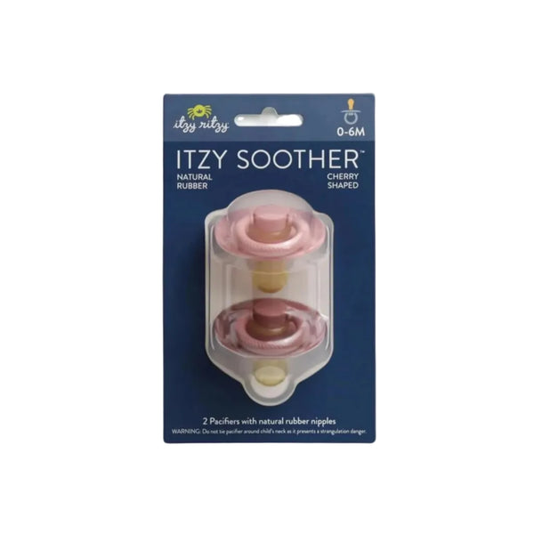Itzy Soother™ Natural Rubber Paci Sets Blossom + Rosewood 0-6m