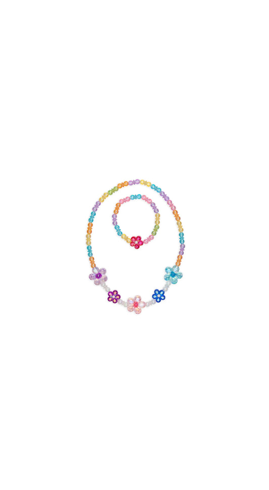 Blooming Beads Bracelet & Necklace Set, 2pc