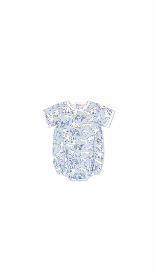 All Occasion Bubble - They All Asked For You, Ridgeland Red Minigingham - Custom Zoo Print Blue