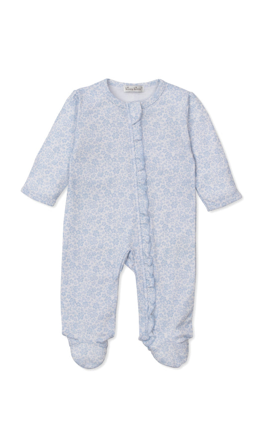 Country Gardens Footie with Zip PRT Light Blue