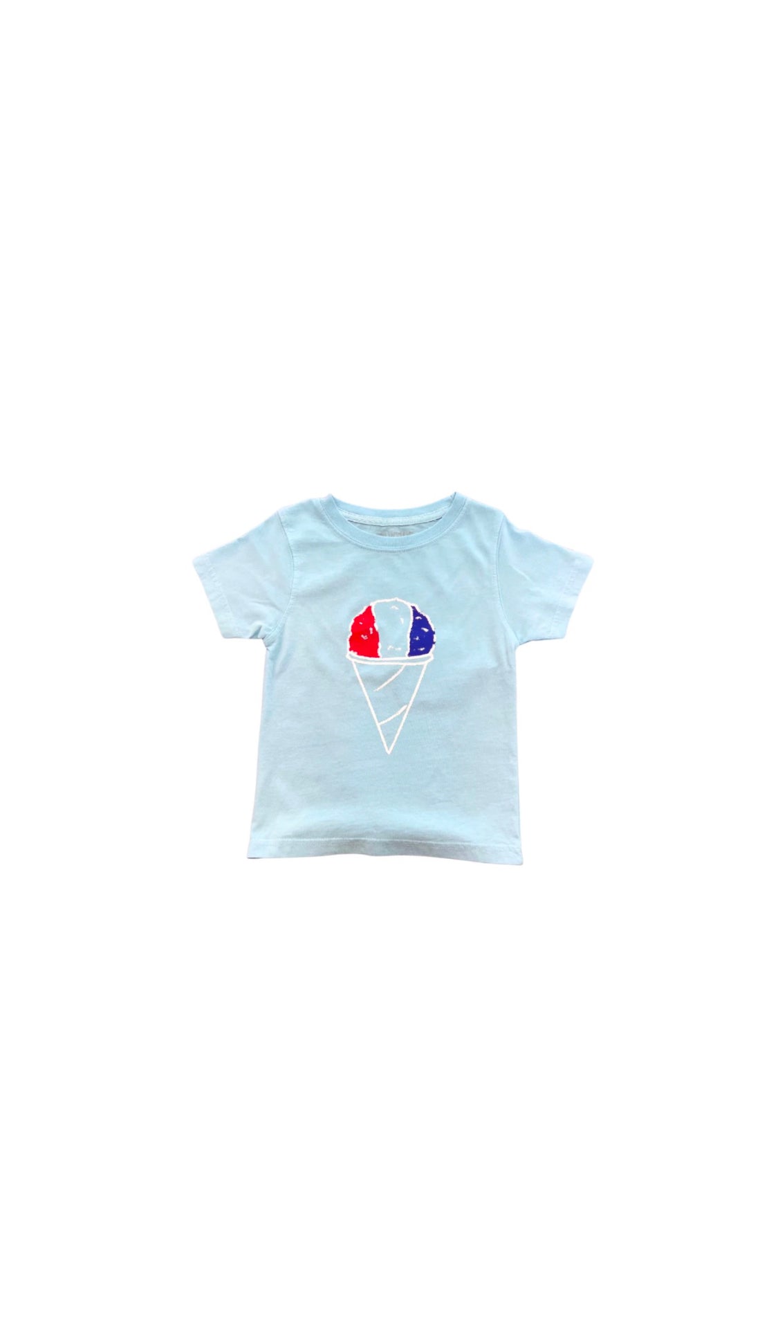 Short Sleeve Light Blue Snow Cone T-Shirt