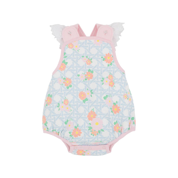 Saylor Sunsuit Cayman Island Cane with Palm Beach Pink