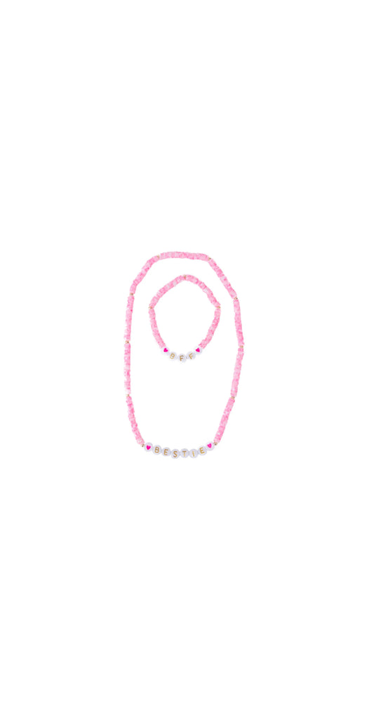 Bestie Bracelet & Necklace Set, 2pc