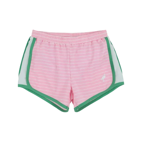 Prepletic Shimmy Shake Shorts Pier Party Pink Stripe/Gibson Island Green