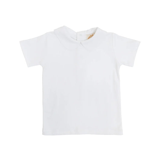 Peter Pan Shirt - Pima Short Sleeve Onesie & Shirt Worth Avenue White