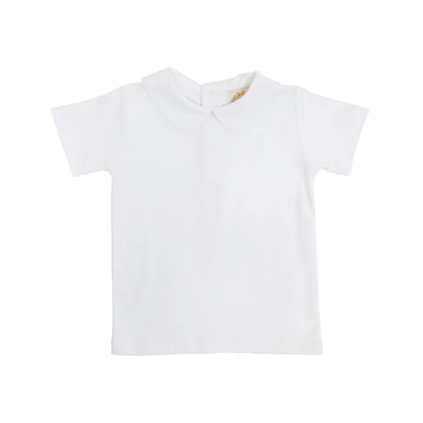 Peter Pan Shirt - Pima Short Sleeve Onesie & Shirt Worth Avenue White