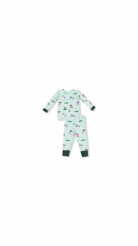 Golf Pros - Green - Long Sleeve Loungewear Set