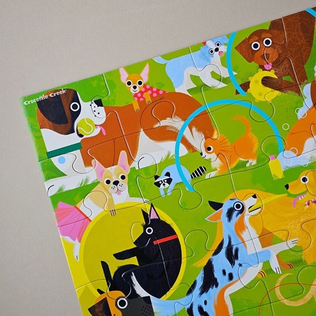 36-PC Puzzle/Playful Pups