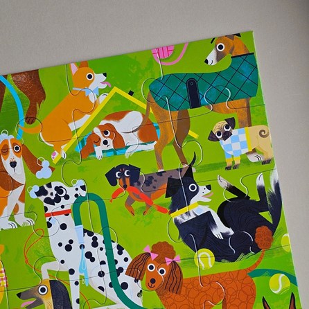 36-PC Puzzle/Playful Pups