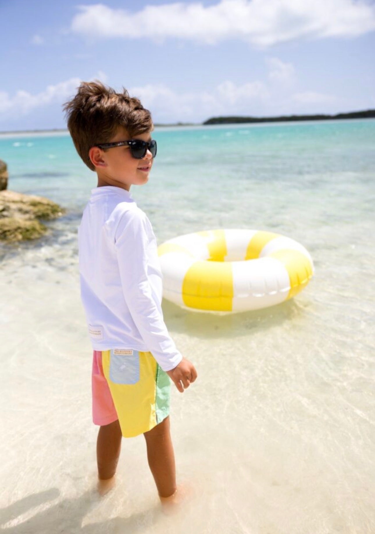 Country Club Colorblock Trunk Grace Bay Green/Buckhead Blue/Lake Worth Yellow/Hamptons Hot Pink