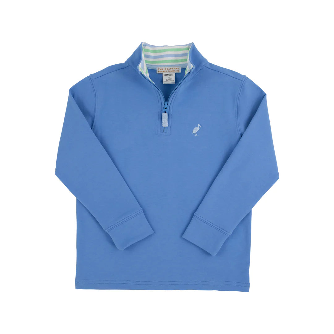 Hayword Half-Zip Sunrise Blvd. Blue with Kennedy Cruise Stripe with Beale Street Blue Stork