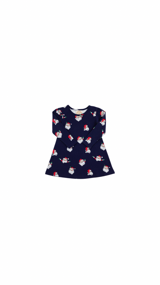 Long Sleeve Penny Play Dress Jolly Old St Nick