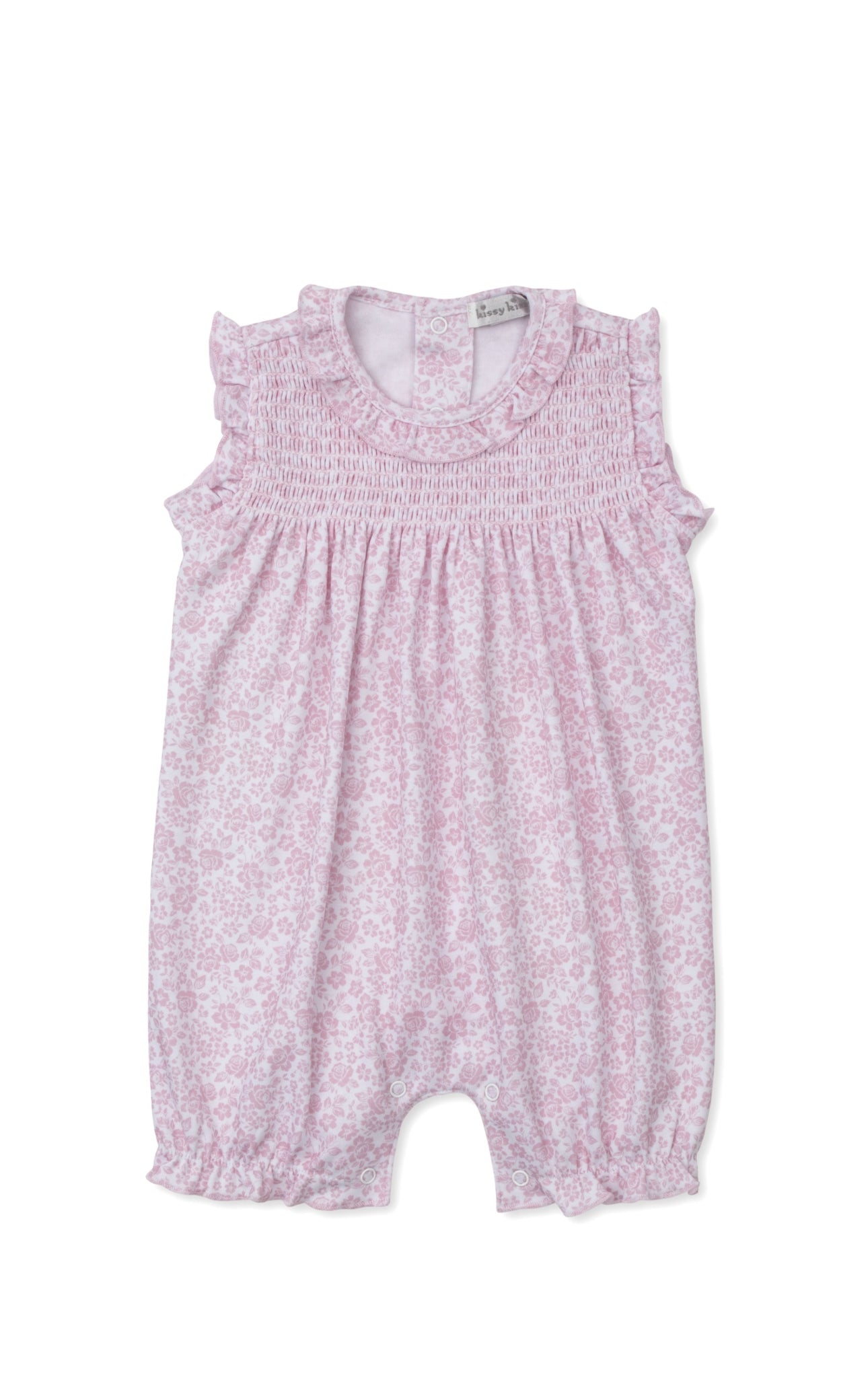Country Gardens Sleeveless Playsuit PRT Smocked Pink