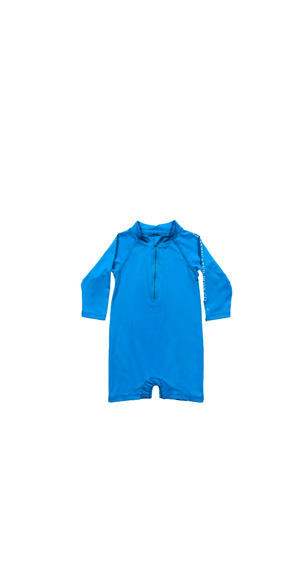 Tybee Rashgaurd Romper, Medium Blue