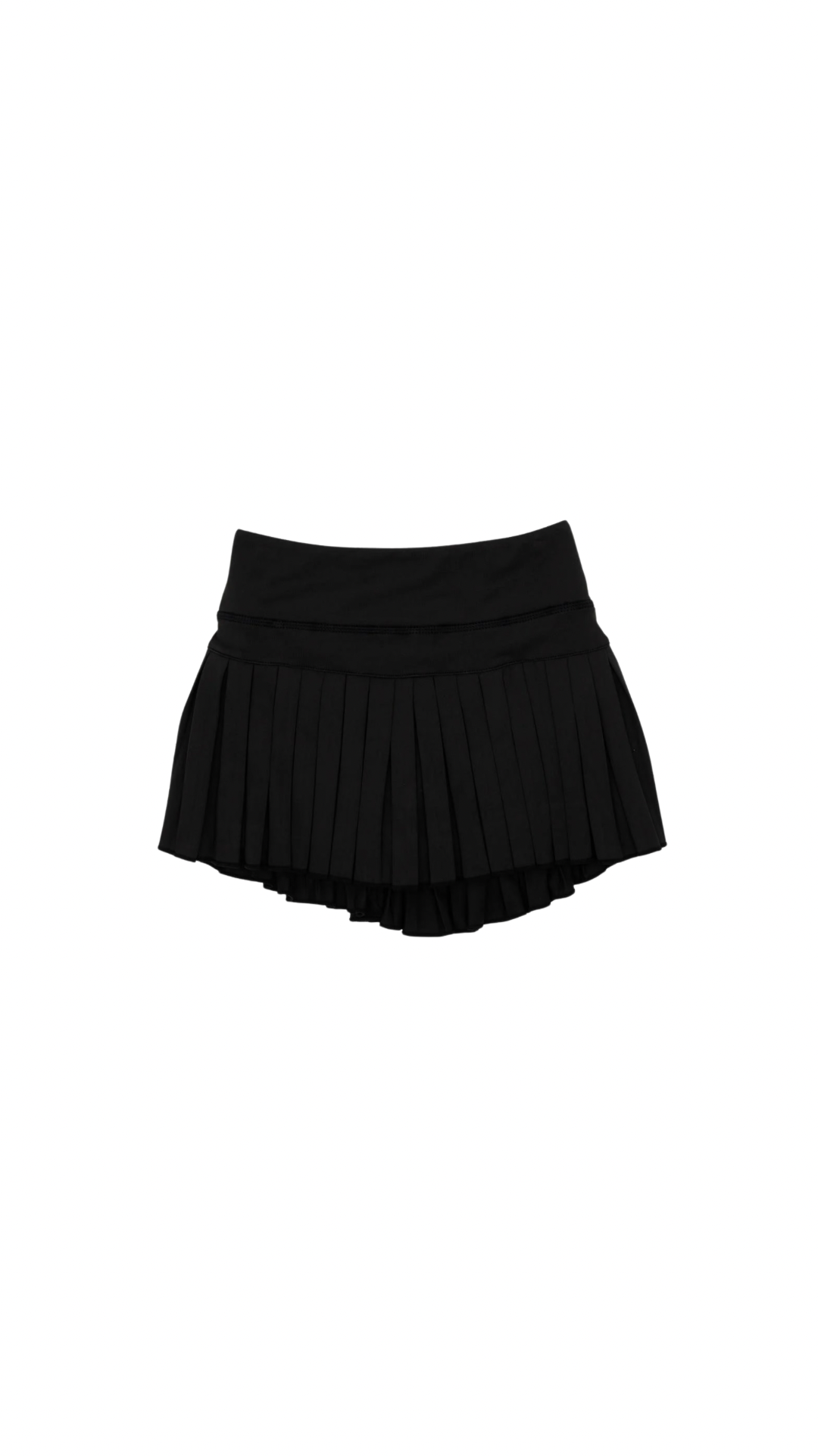 Mini Pleated Skort in Solid Black