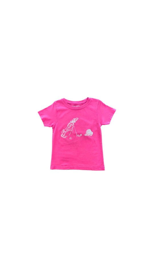 Short Sleeve Pink Golf Bag T-Shirt