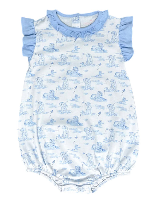 Liza Bubble, Blue Puppy Knit