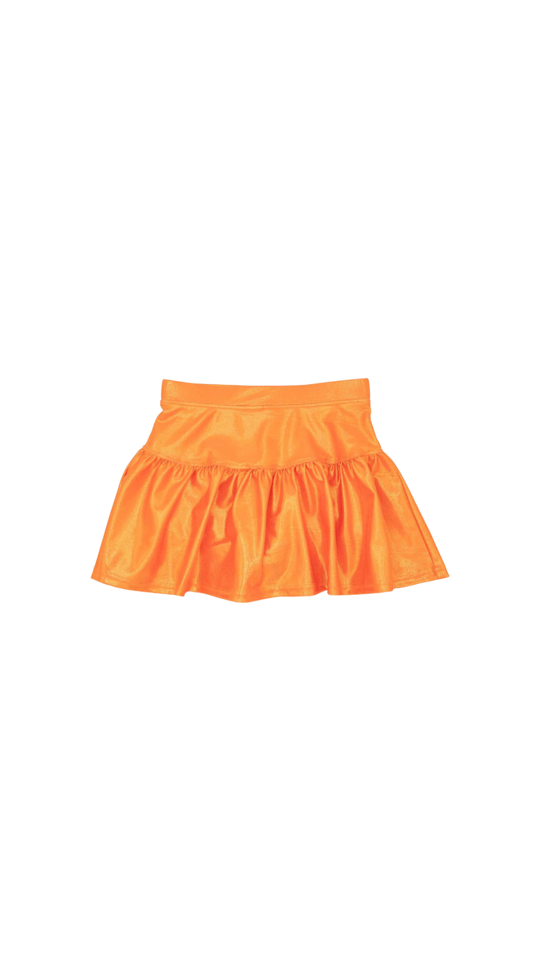 Gathered Skort In Orange Shimmer