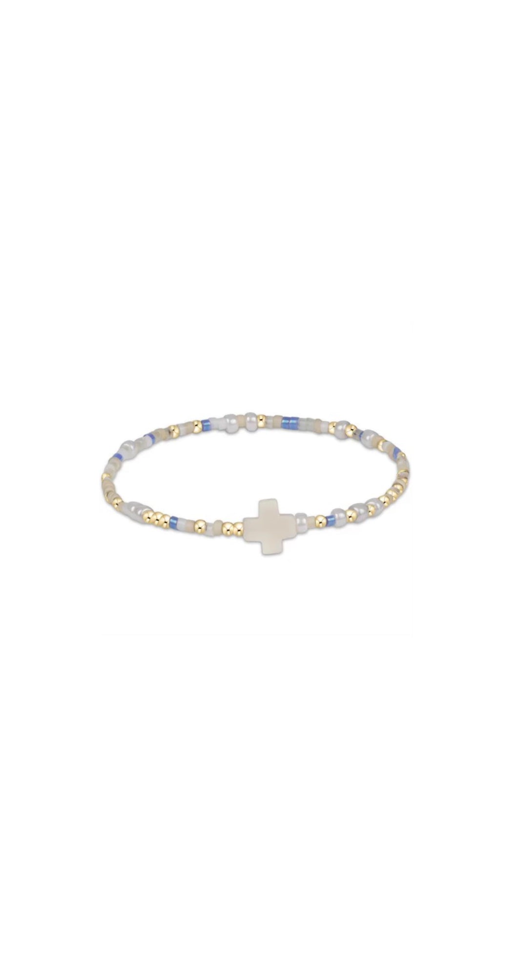 egirl hope unwritten signature cross bracelet - skinny dippin'
