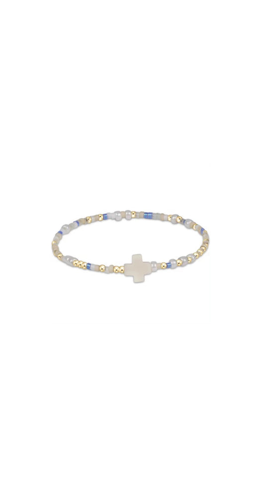 egirl hope unwritten signature cross bracelet - skinny dippin'