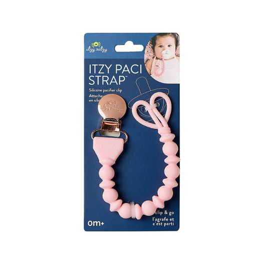 Sweetie Strap™ Silicone One-Piece Pacifier Clips  Pink Beaded