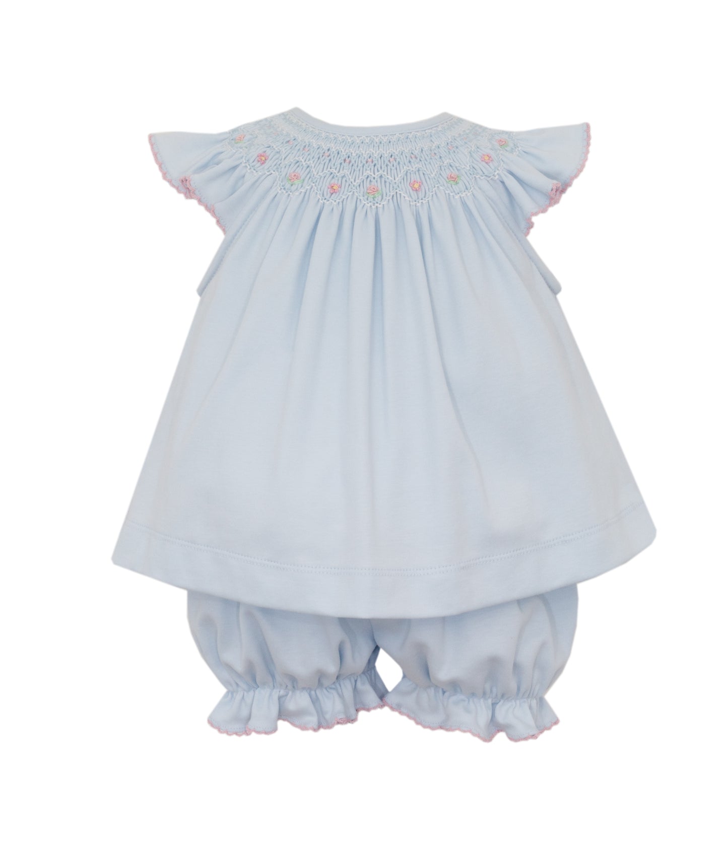Camila Light Blue Knit Angel Wing Bishop Set
