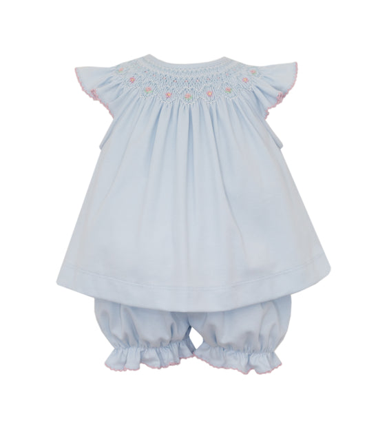 Camila Light Blue Knit Angel Wing Bishop Set