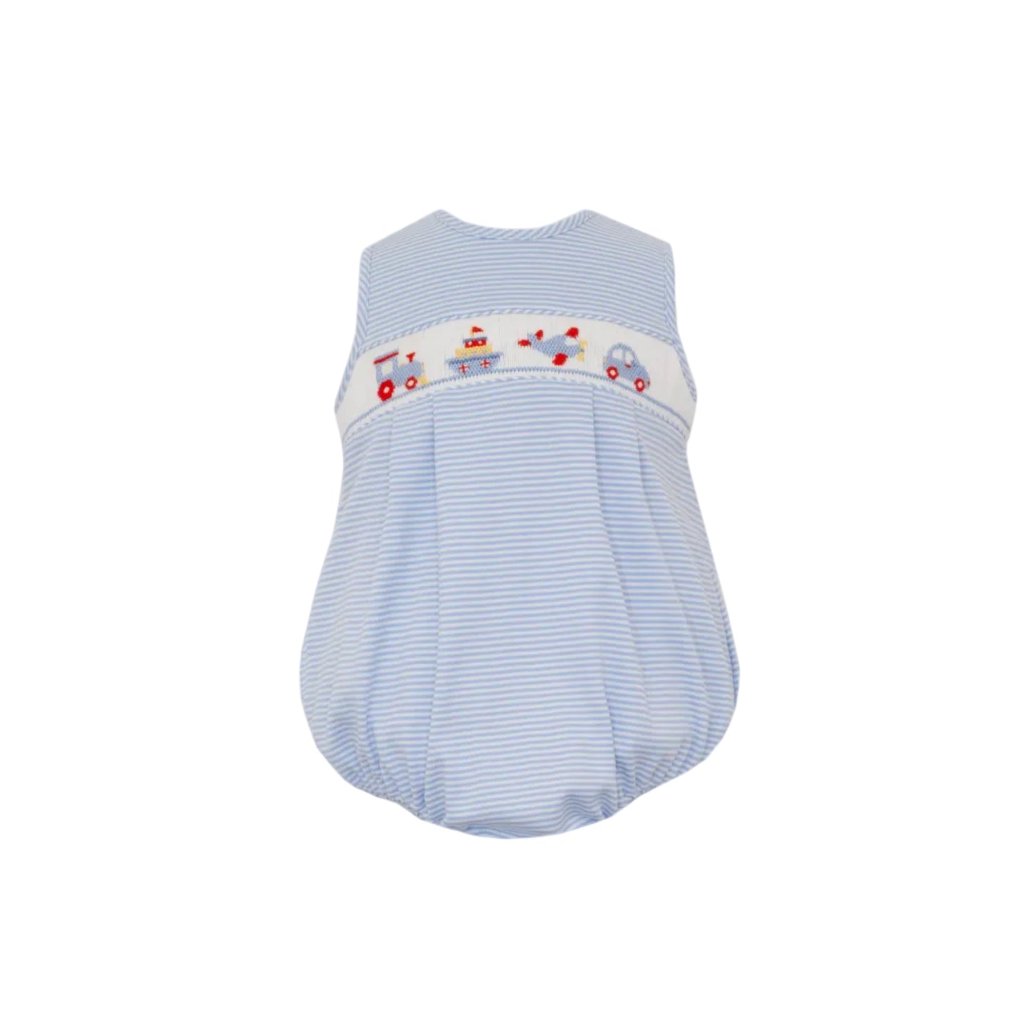 Transportation- Light Blue Knit Stripe Boy's Sunbubble