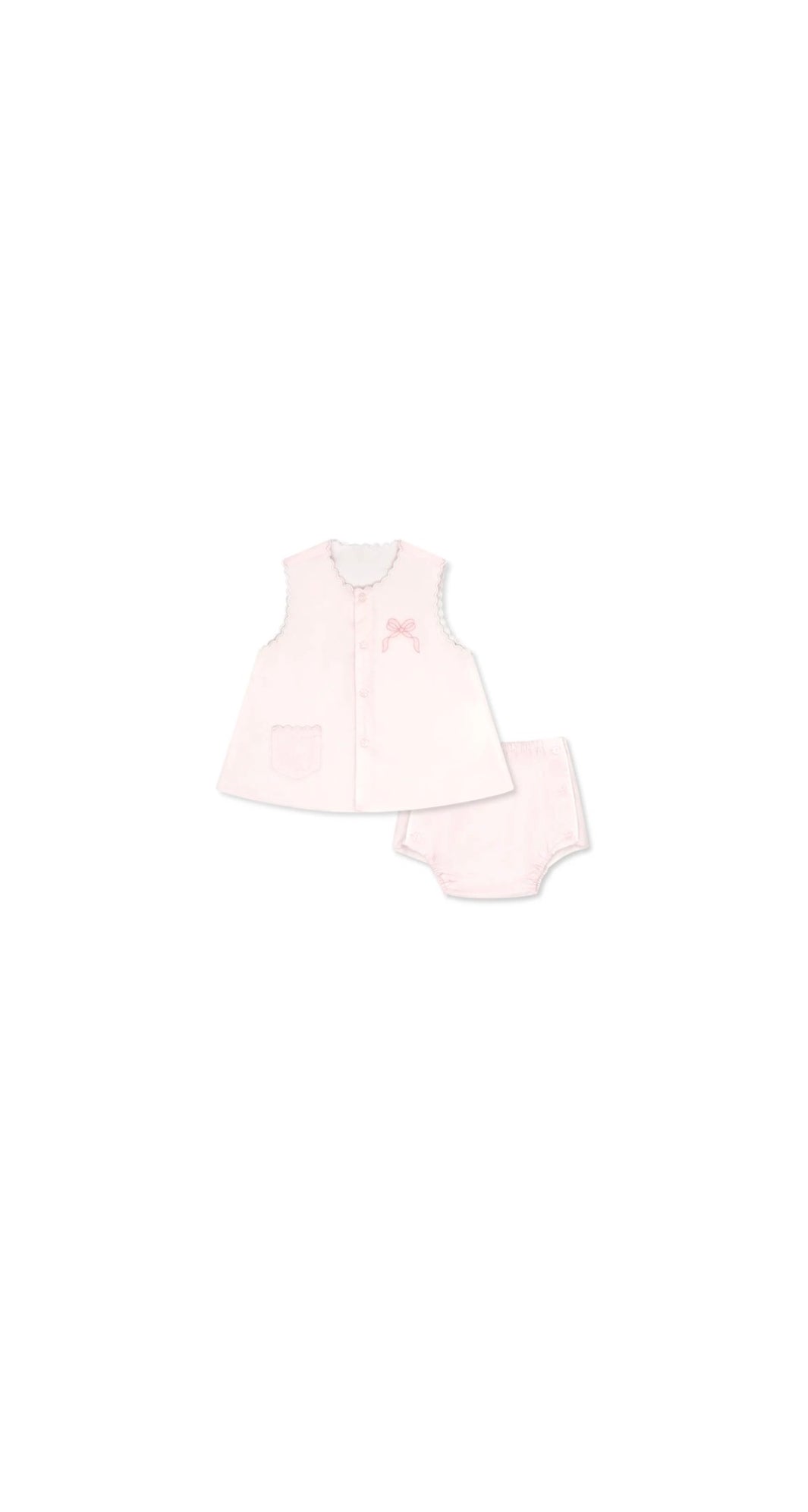 Maria Diaper Set Blessings Pink, Bow