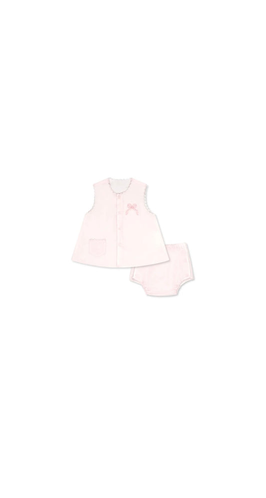 Maria Diaper Set Blessings Pink, Bow