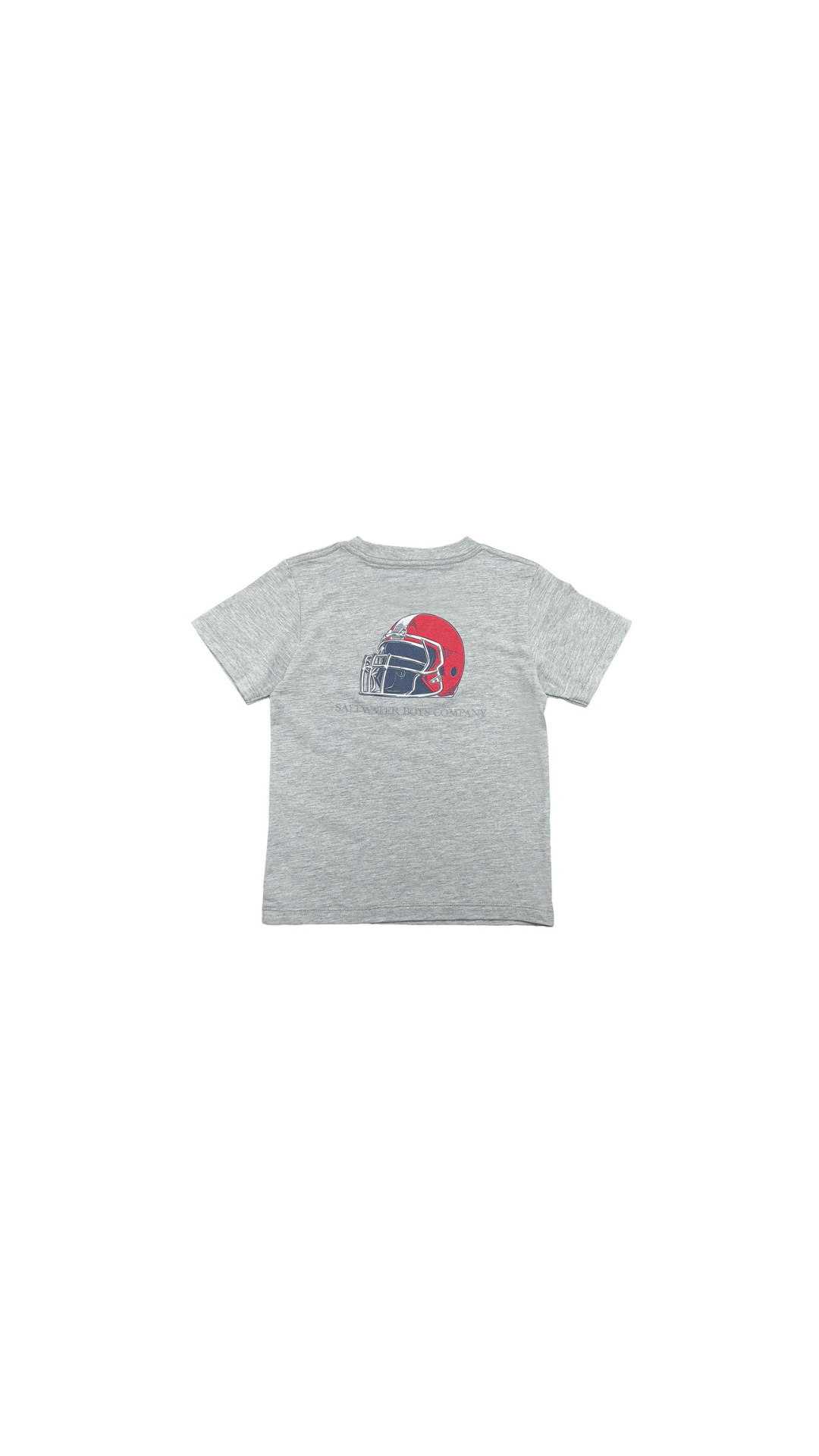 Short Sleeve Red Helmet Graphic Tee Grey