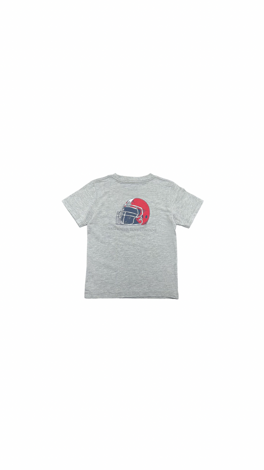 Short Sleeve Green Football Graphic Tee Taupe