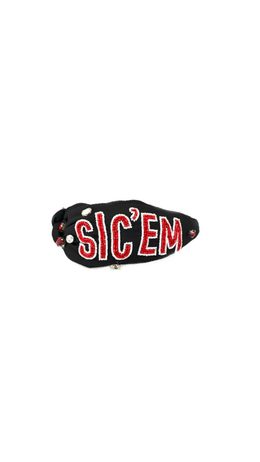 SICEM Black and Red Headband