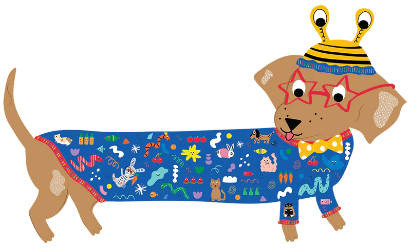 Pets 20pc "Sausage Dog" Shaped Jigsaw with Shaped Box