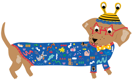 Pets 20pc "Sausage Dog" Shaped Jigsaw with Shaped Box