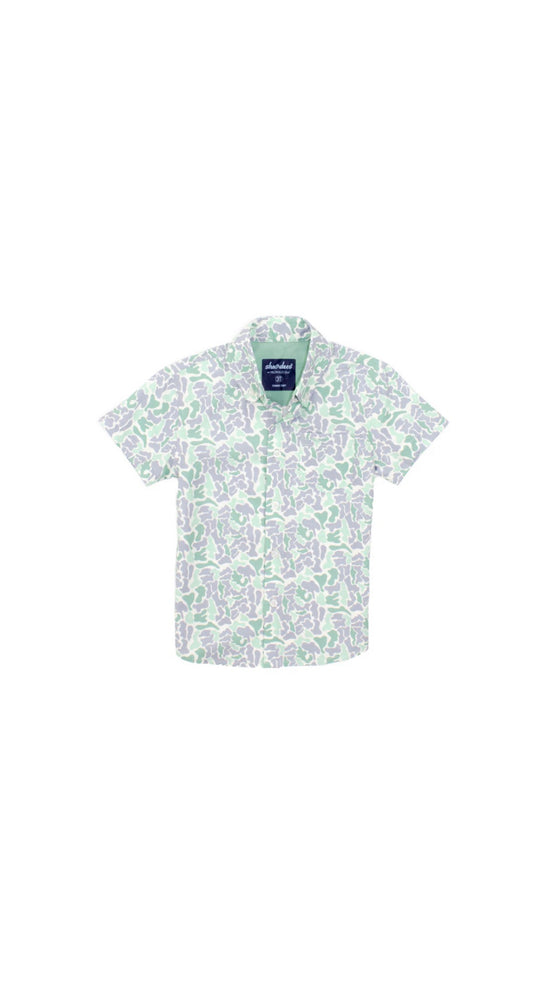 Boys Shordees Summer Shirt Sage Camo