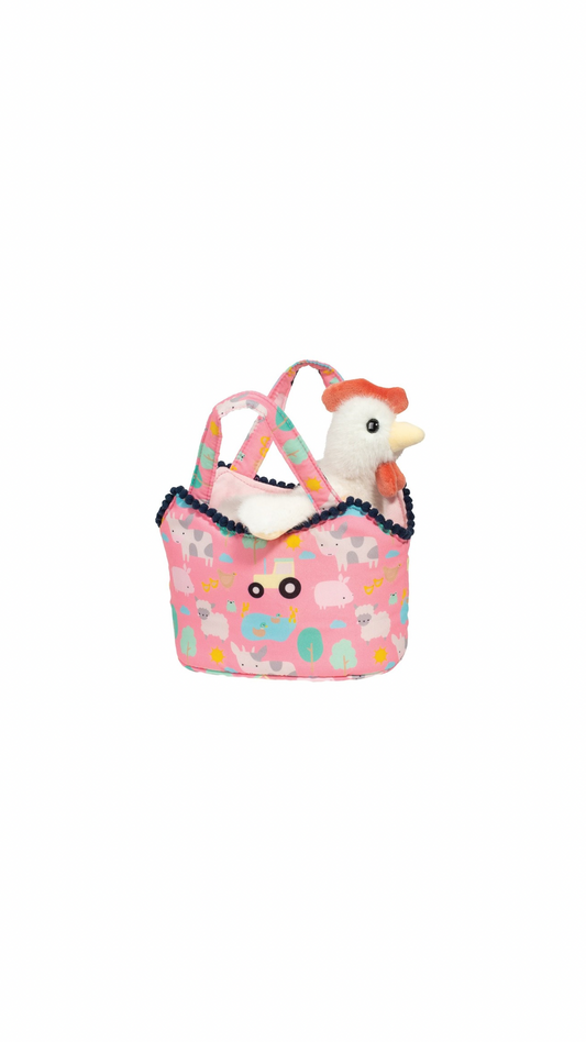 Farm Friends Sassy Sak with White Hen