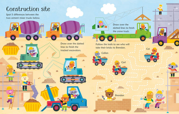 Wipe-Clean Trucks & Diggers Activities: Usborne