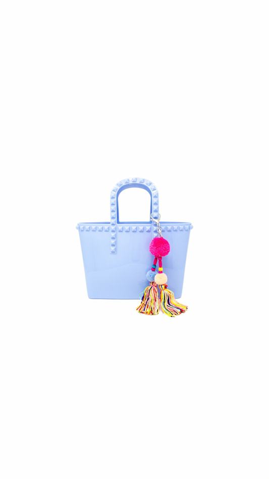 Tiny Jelly Tote Bag - Baby Blue