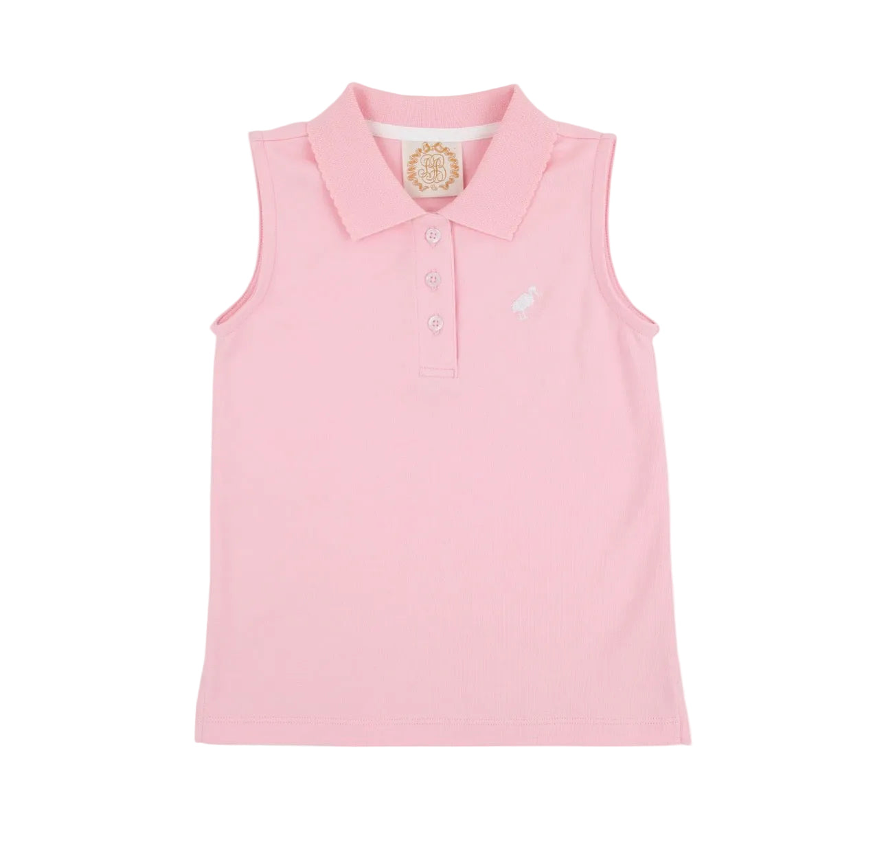 Sleeveless Anna Price Polo Pier Party Pink/Worth Ave White