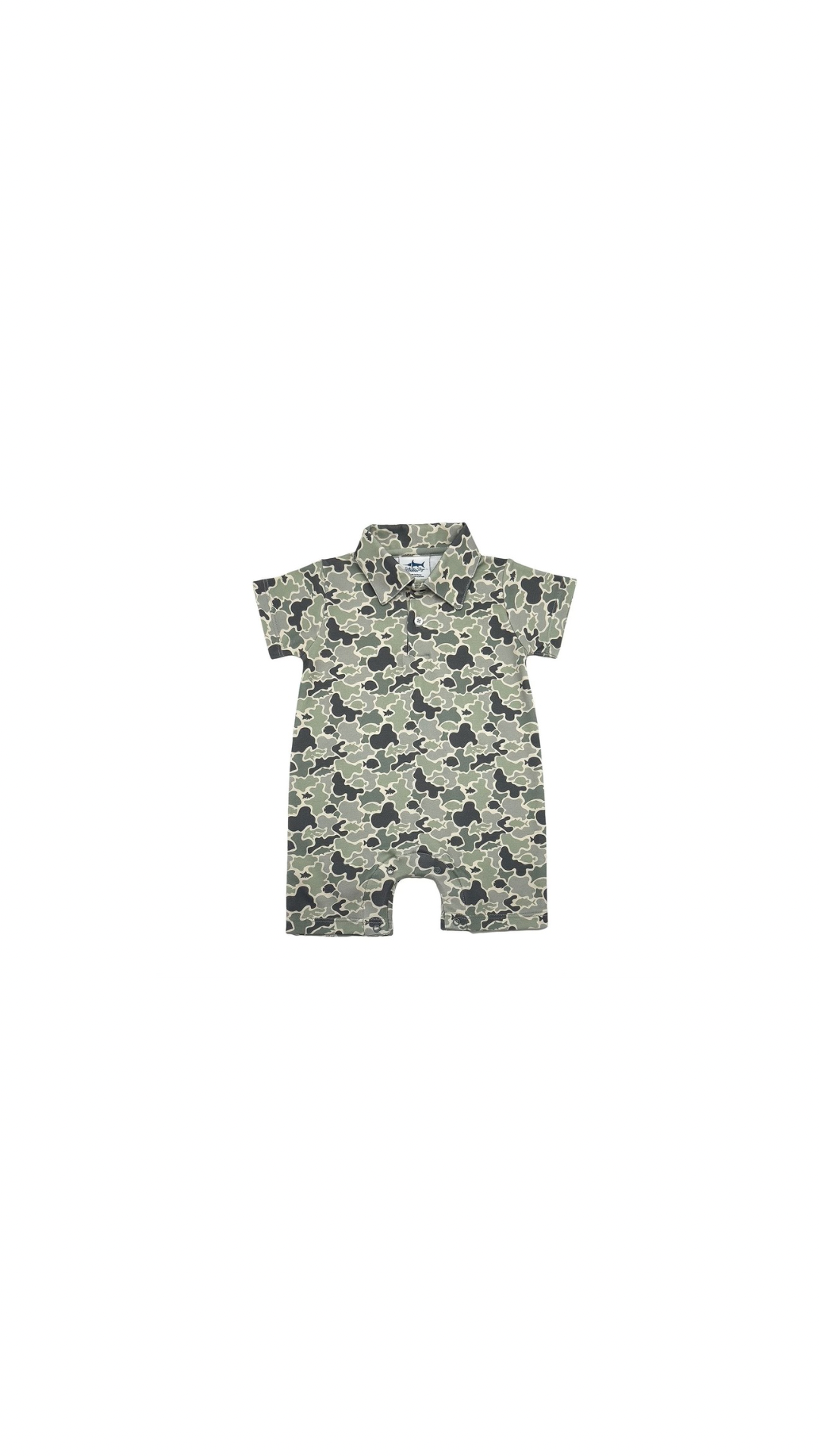 SBC Signature Pima Polo Short Sleeve Romper Green Camo