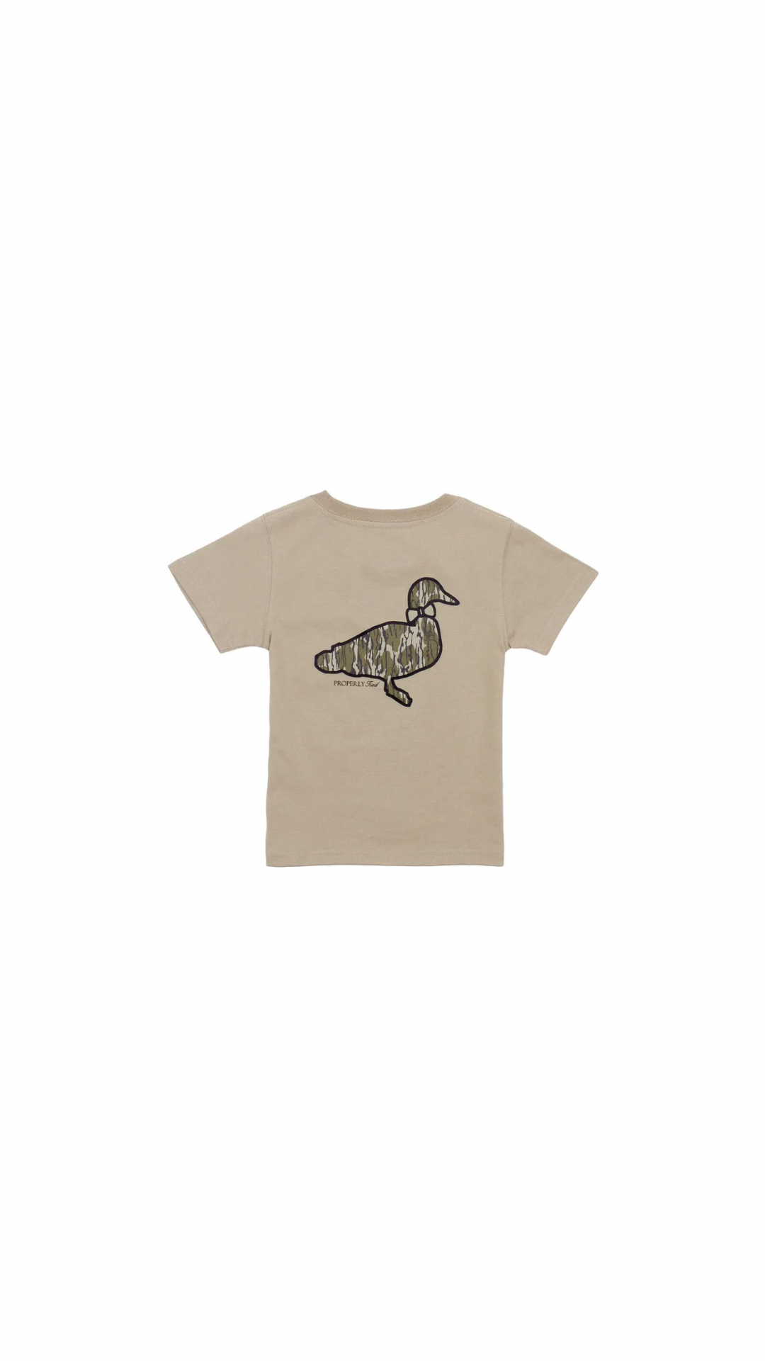 Boys Mossy Oak Logo Sand Short Sleeve Tee