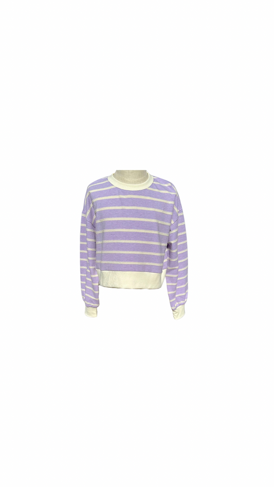 Natalie Top Purple Stripe