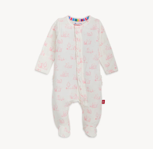 Sweeter Than Hunny Magnetic Footie with Ruffle