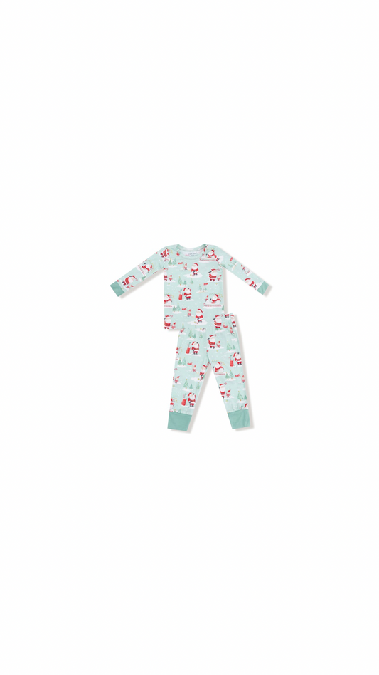 Golfing Santa and Elves - Long Sleeve Loungewear Set