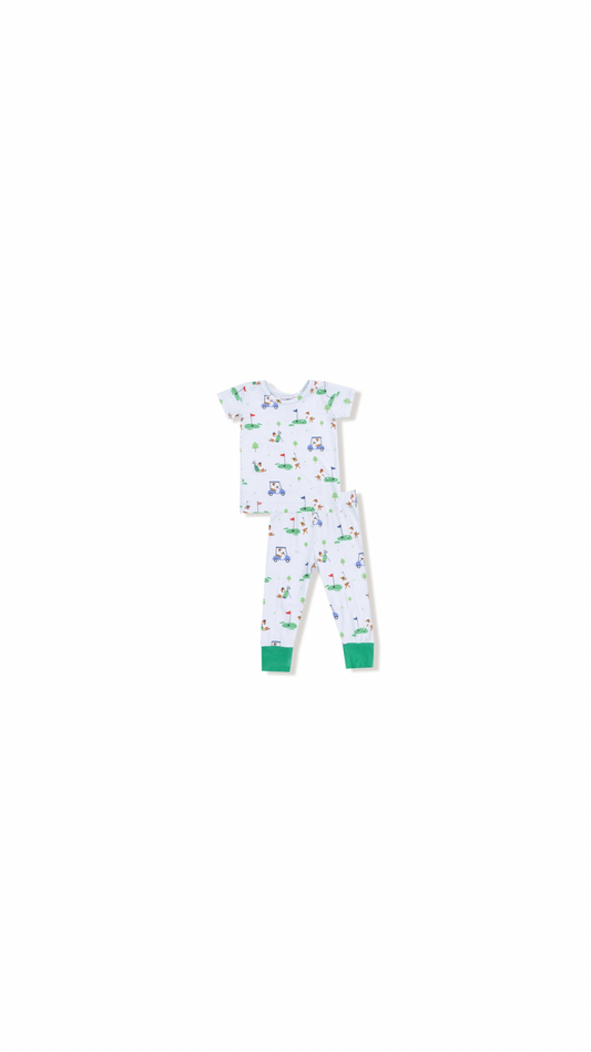 Dog Gone Golf -  Blue - Short Sleeve Loungewear Set