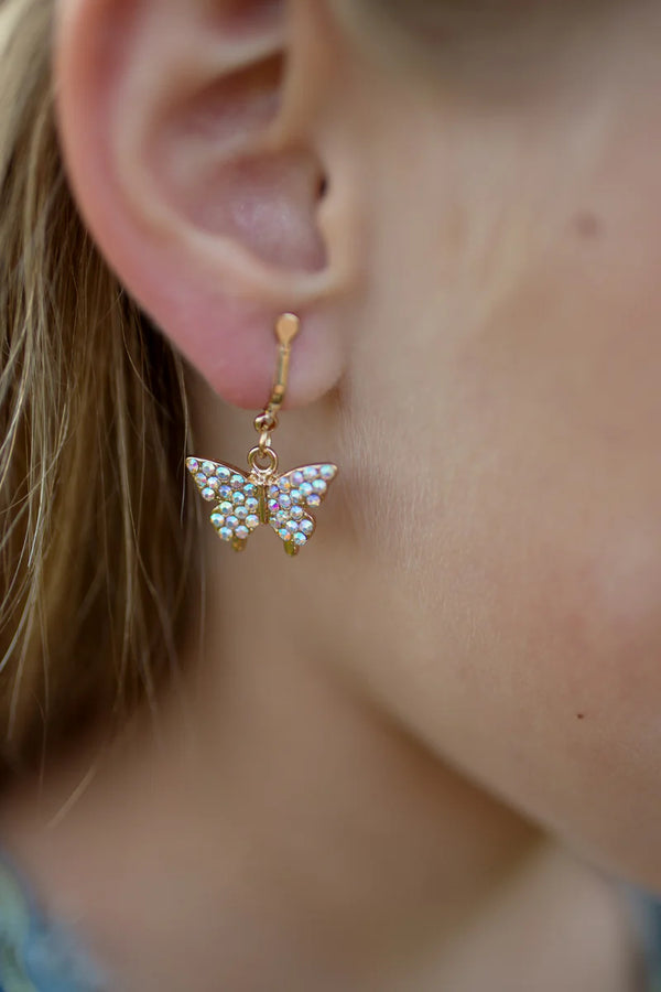 Boutique Butterfly Clip On Earrings, 2 Set