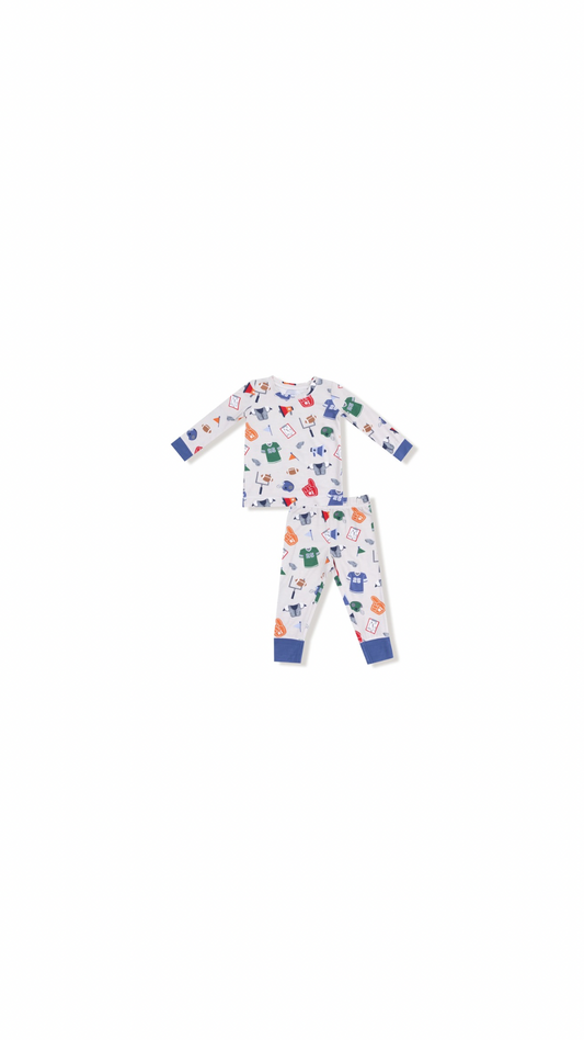Game Day - Grey - Long Sleeve Loungewear Set