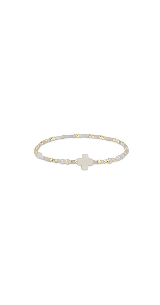 egirl hope unwritten signature cross bracelet - call me on my shellphone