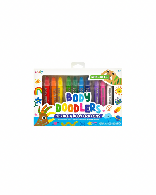 Body Doodlers Face & Body Crayons - Set of 12 Colors